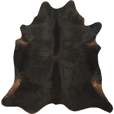 Dekorační kožešina, pravá hovězí kůže, tmavě hnědá FK11001311DAE – Zboží Dáma