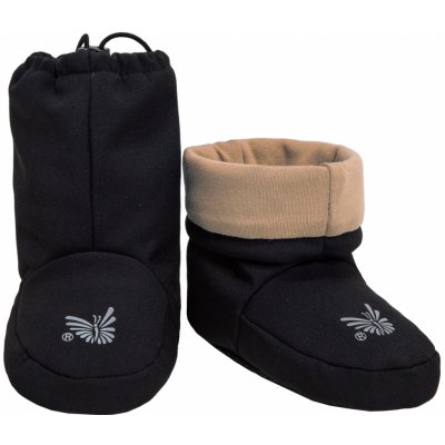 Esito barefoot softshellové capáčky bambus honey černá hnědá – Zboží Dáma