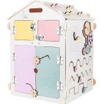 BusyKids Activity board domeček bílý pastel – Zbozi.Blesk.cz