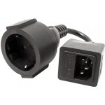 PREMIUMCORD Kabel napájecí 230V prodlužovací 23 cm s EURO konektorem do UPS (ppu1-01 – Zboží Živě
