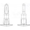 Hmoždinka natloukací DREMEC 8GG01V42695 Montážní kolík; polyamid 66; Dl: 4,8mm; zacvaknutí/zacvaknutí