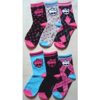 Monster High Ponožky barevné 3 Pack Sada č. 1
