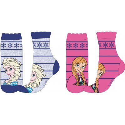 Frozen Ledové království Dívčí ponožky FROZEN 5235621 růžová/ šedý melír – Zboží Mobilmania