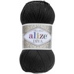 Příze Alize Diva 60 černá – Zboží Dáma