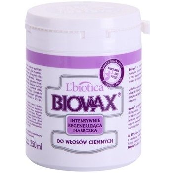 L'biotica Biovax Dark Hair intenzivní vlasová maska pro hydrataci a lesk (Paraben & SLS Free) 250 ml