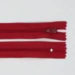 Spirálový zip, šíře 3 mm, délka 65 cm, tmavě červená – Hledejceny.cz