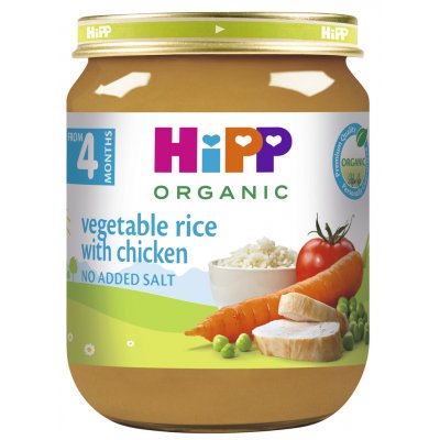 HiPP BIO Zelenina a rýže s kuřecím masem 6 x 125 g – Zboží Dáma