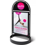Jansen Display Áčko City Elegant Steel, A1, černé, 740 x 1480 mm – Zboží Živě