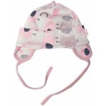 Baby Nellys Bavlněná čepička na zavazování Sloníci růžová – Hledejceny.cz