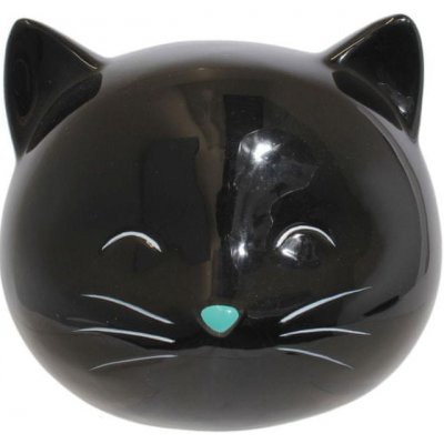 Home Deco Factory Dětská keramická pokladnička kočka černá