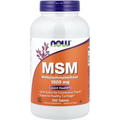 Now Foods MSM Methylsulfonylmethan 1500 mg 200 tablet – Hledejceny.cz