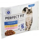 Perfect Fit Indoor kuře a losos 4 x 85 g – Sleviste.cz