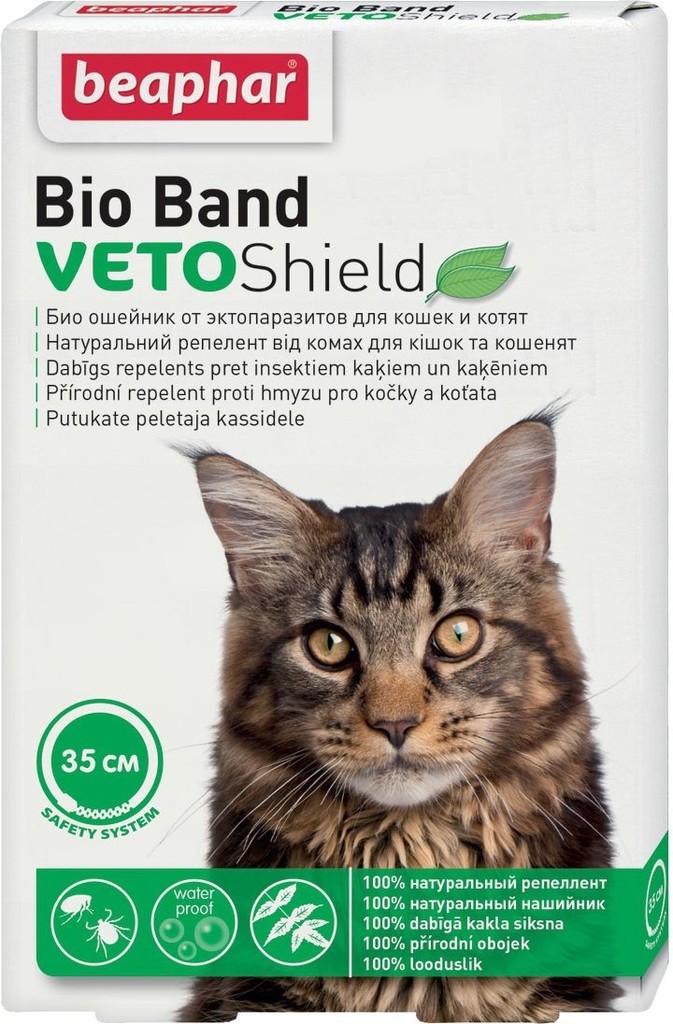 Beaphar Bio Band Veto Shield repelentní obojek pro kočky 35 cm od 99 Kč -  Heureka.cz