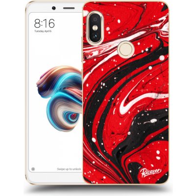 Pouzdro Picasee silikonové Xiaomi Redmi Note 5 Global - Red black čiré – Sleviste.cz