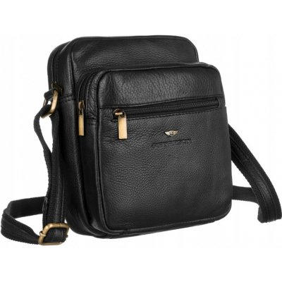 Pánská kožená taška přes rameno černá GT210 – Zboží Mobilmania