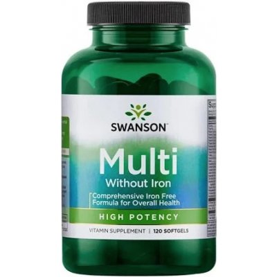 Swanson Multi without Iron Multivitamín bez železa 120 kapslí – Hledejceny.cz