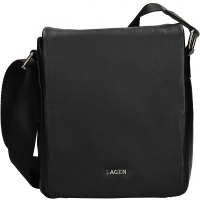 Lagen pánská kožená crossbody taška 15016 Blk