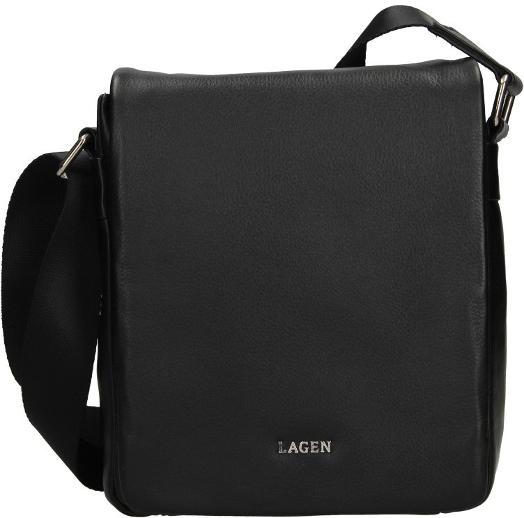 Lagen pánská kožená crossbody taška 15016 Blk