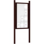 PROCITY Venkovní vitrína model 1000 12 x A4, hnědá, včetně sloupků | Zboží Auto