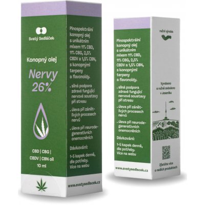 Svatý Sedláček Nervy Konopné kapky 26% 10 ml – Hledejceny.cz