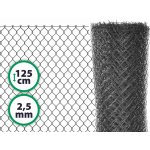 Pletivo plotové poplastované s ND - výška 125 cm, drát 2,5 m, oko 50x50 mm, antracit – Zboží Mobilmania