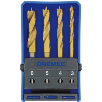 Dremel 636 sada vrtáků do dřeva s TiN povlakem, 3-4-5-6mm 4ks 26150636JA