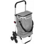 ModernHome PGJSFC023-GY Skládací nákupní vozík s taškou do schodů, 30 l, termo kapsa, šedý – Zbozi.Blesk.cz