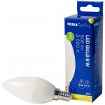 Tesla LED žárovka CANDLE svíčka, E14, 6W, 230V, 500lm, 25 000h, 3000K teplá bílá, 220st CL140630-1 – Hledejceny.cz