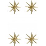 House Doctor Vánoční ozdoba Spike Large Brown Glitter set 4 ks zlatá barva sklo – Hledejceny.cz