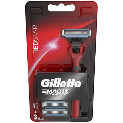 Gillette Mach3 Start Red + 3 ks hlavic – Zbozi.Blesk.cz