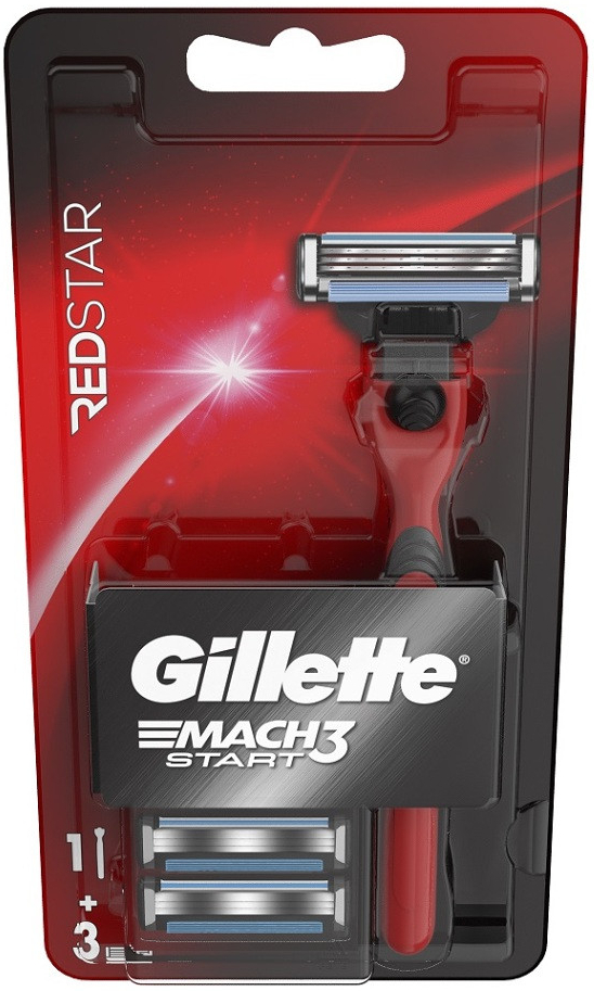 Gillette Mach3 Start Red + 3 ks hlavic