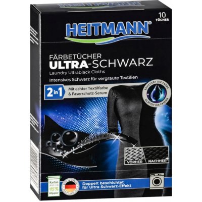 Heitmann Ubrousky pro obnovu černé barvy Ultra 10 ks