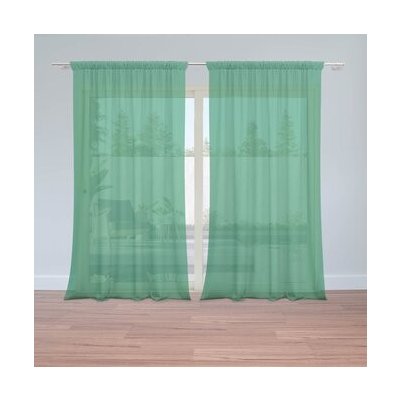 Sablio Záclony Bledě zelená: 2ks 150x250cm – Hledejceny.cz