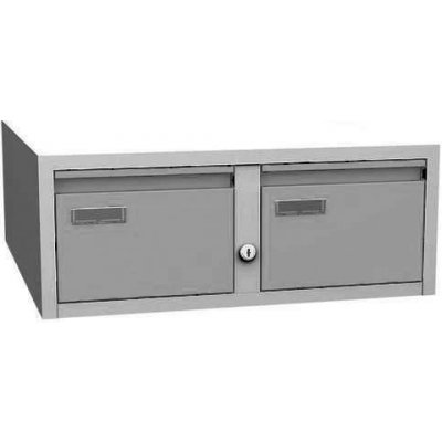 Manutan Samostatná dvouřadá kovová lístkovnice A5 Severn šedá – Zboží Dáma