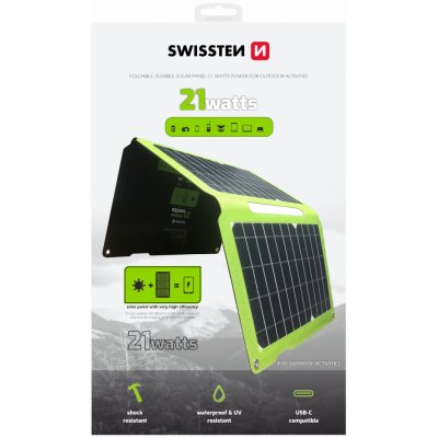 Swissten Skládací solární panel 21W 22013810
