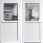OknaDvereNaMiru.cz Vchodové plastové dveře 1-2 sklo krizet bílá / bílá pravé otevírání dovnitř 88 x 198 cm – Hledejceny.cz