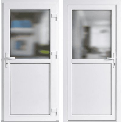 OknaDvereNaMiru.cz Vchodové plastové dveře 1-2 sklo krizet bílá / bílá pravé otevírání dovnitř 88 x 198 cm – Hledejceny.cz