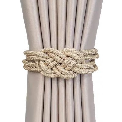 Magnetická spona na závěs s uzlem - Béžová – Sleviste.cz