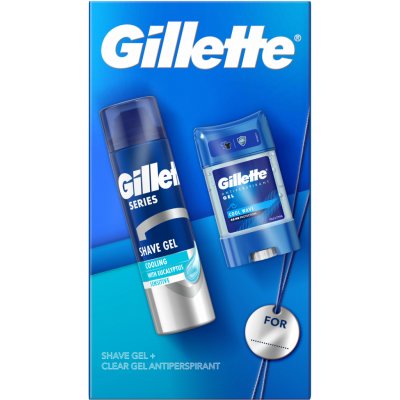 Gillette Gift Cool Wave gelový antiperspirant 70 ml + Sensitive gel na holení 200 ml – Sleviste.cz