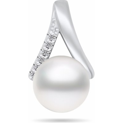 Brilio Silver stříbrný přívěsek s pravou perlou a zirkony PT101W – Zboží Dáma