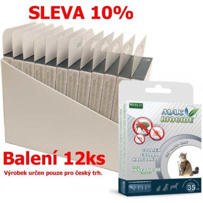 Dr PetCare Max Biocide Collar Obojek proti klíšťatům a blechám pro kočky 42 cm 12 ks