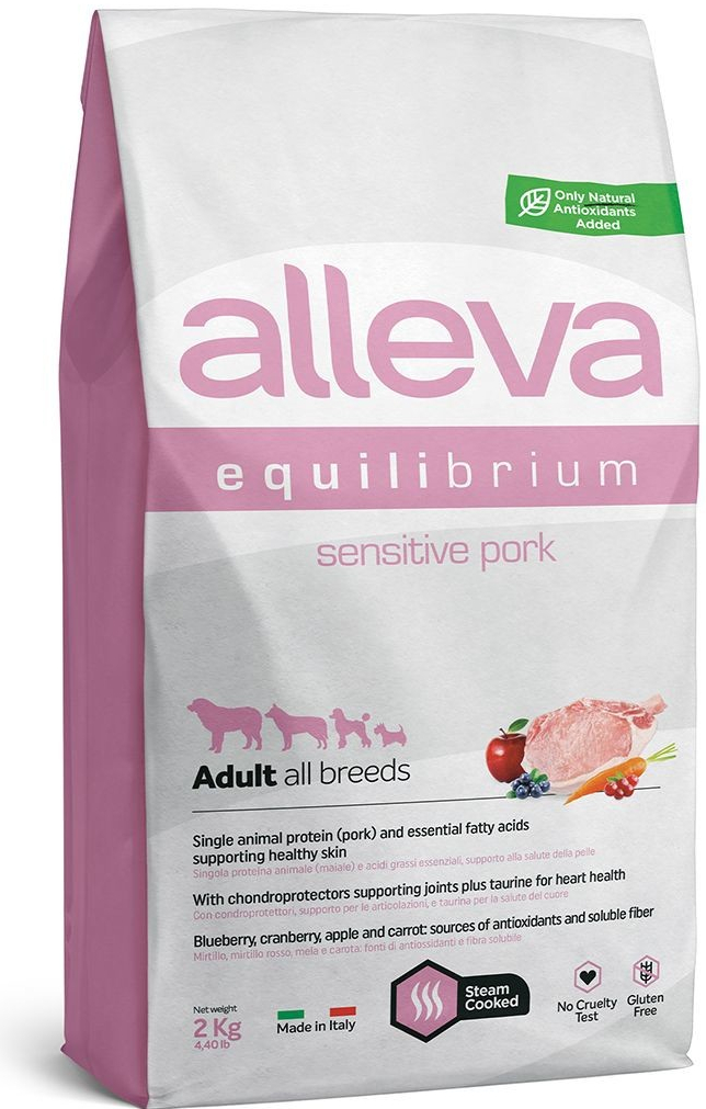 Alleva Equilibrium Sensitive Adult All Breeds Pork 2 kg