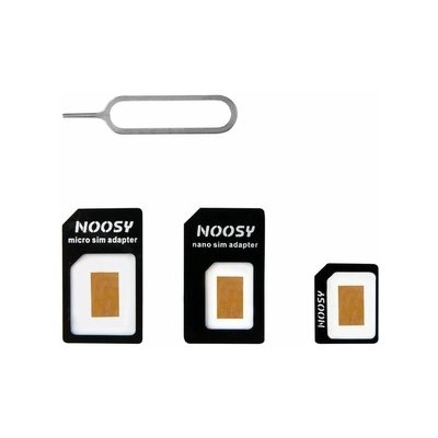 Adaptér SIM 3v1 (SIM, Micro SIM, Nano SIM) - NOOSY, barva černá – Sleviste.cz