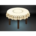 MyBestHome Žakárový ubrus Quido krémová Ø 140cm – Zboží Mobilmania