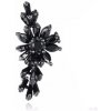 Zdobení nehtů Krista Paulitti Rhodium ozdoby na NailArt TRIPLE AAA ZIRCON SELECTION BLACK PLATING Ø 11 MM X 22 MM BLACK