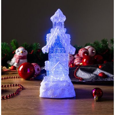 MagicHome Vianoce Dekorace Domeček LED měnící barvy s plovoucími tabletkami PE 2xAA 950x950x2450 mm – Zboží Mobilmania
