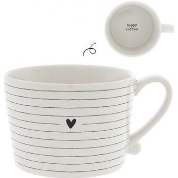 Bastion Collections Hrnek STRIPES HEART in black 300 ml od 389 Kč -  Heureka.cz