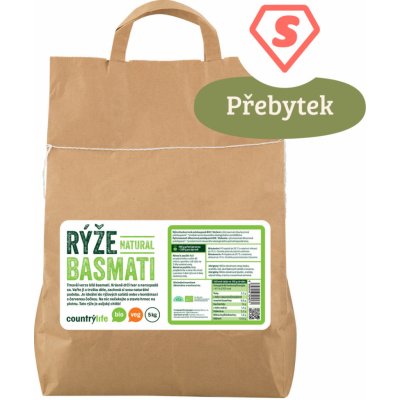 Country Life Bio Rýže basmati natural 5 kg