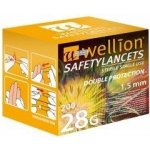 Wellion Safety Lancets jehly jednorázové 28 G 200 ks