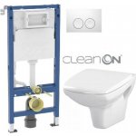 Geberit Duofix tlačítko DELTA21 bílé WC CERSANIT CARINA CLEANON + SEDÁTKO 458.103.00.1 21BI CA1 – Zboží Dáma